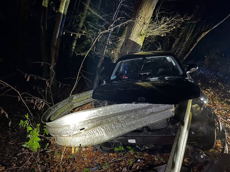 POL-GM: Wild ausgewichen und in Leitplanke gekracht - Foto: presseportal.de