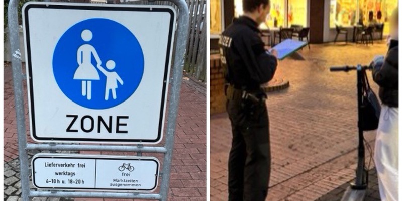POL-HK: Soltau: E-Scooter-Kontrolle in der Fußgängerzone - Foto: presseportal.de