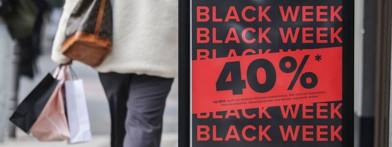 Die Geschäfte buhlen vor dem Black Friday um die Gunst der Kunden. - Foto: Oliver Berg/dpa