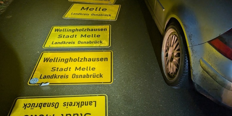 POL-OS: Melle: Fünf Ortsschilder im Kofferraum - Routinekontrolle mit Überraschungseffekt - Foto: presseportal.de