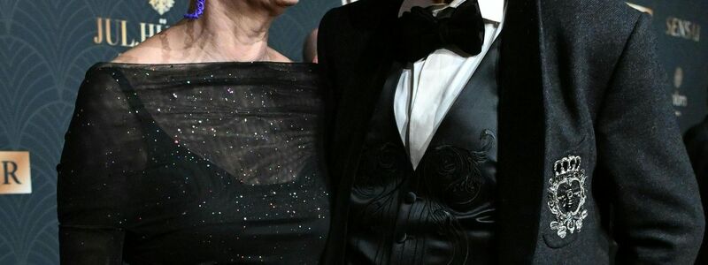 Gottschalks Ehefrau Karina saß bei der Veranstaltung in Kitzbühel im Publikum. - Foto: Barbara Gindl/APA/dpa