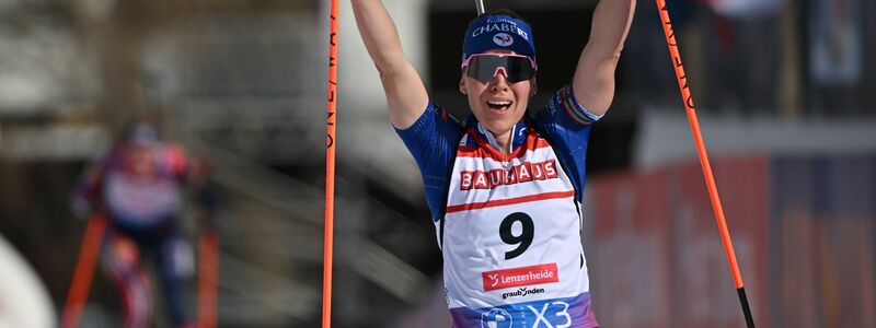 Océane Michelon gewann WM-Silber im Massenstart. (Archivbild) - Foto: Martin Schutt/dpa