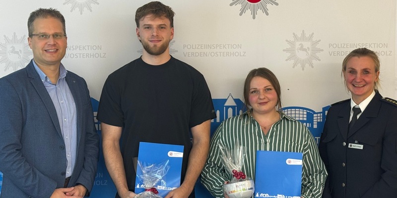 POL-VER: Polizeiinspektion Verden/Osterholz ehrt engagierte Bürgerinnen und Bürger für mutiges Handeln - Foto: presseportal.de