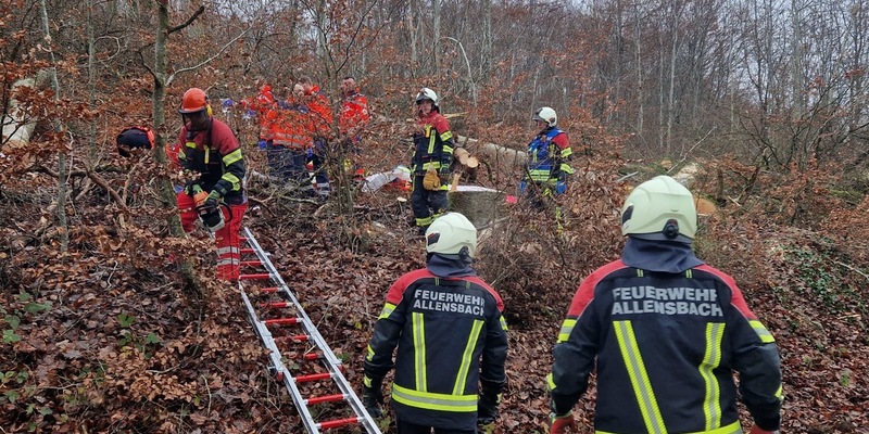 FW Allensbach: URD2 Personenrettung unwegsames Gelände - Foto: presseportal.de