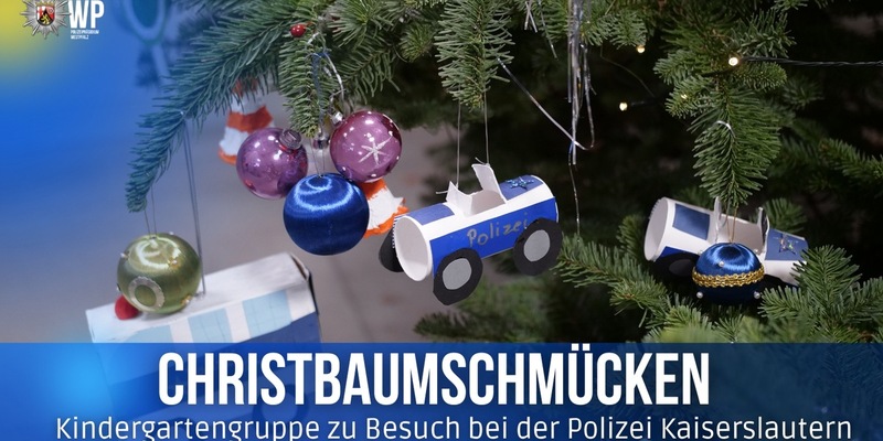 POL-PDKL: Kinder schmücken Weihnachtsbaum im Präsidium - Foto: presseportal.de