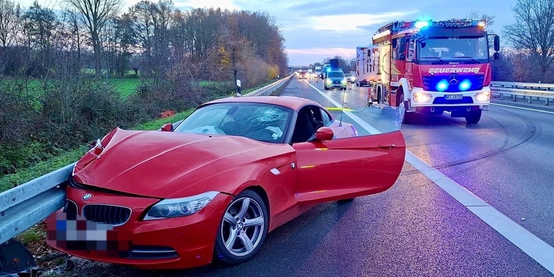 FW Hünxe: Verkehrsunfall auf der BAB 3 - Foto: presseportal.de