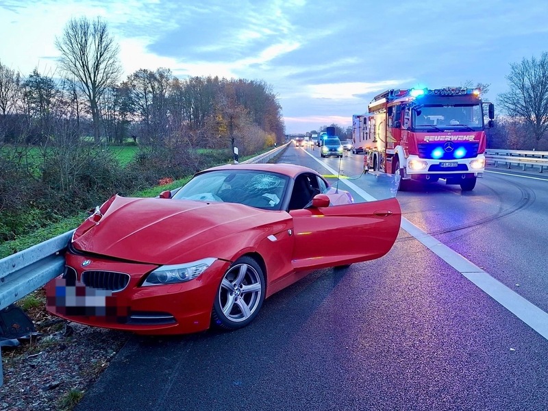 FW Hünxe: Verkehrsunfall auf der BAB 3 - Foto: presseportal.de