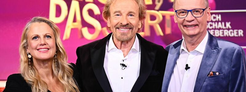 Moderator Thomas Gottschalk mit Günther Jauch und Barbara Schöneberger. - Foto: Julia Feldhagen/RTL/dpa