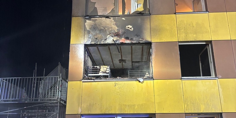 FW-OE: Zimmerbrand in zentraler Unterbringungseinrichtung des Landes - Foto: presseportal.de