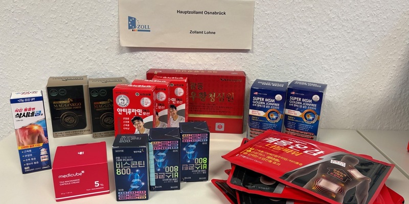 HZA-OS: Osnabrücker Zöllner stoppen Arzneimittelsendungen aus Indien und Südkorea - Foto: presseportal.de