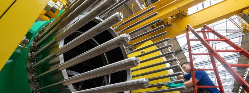 Voith produziert unter anderem Produkte für Wasserkraftwerke. (Archivbild) - Foto: Stefan Puchner/dpa