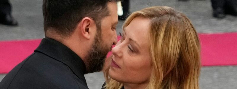 Am Nachmittag wurde er von Meloni empfangen. - Foto: Gregorio Borgia/AP/dpa