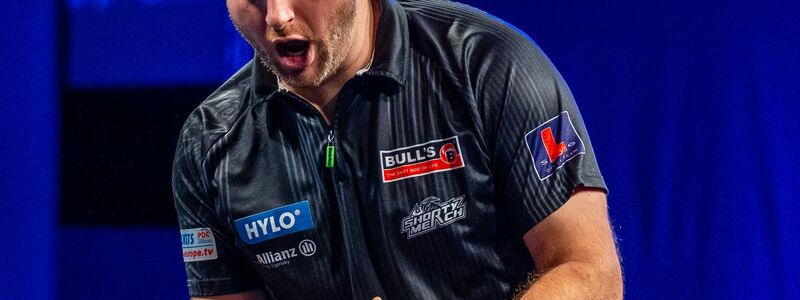 Bejubelt das WM-Ticket: Arno Merk. - Foto: Sebastian Doppstadt/PDC Europe/dpa