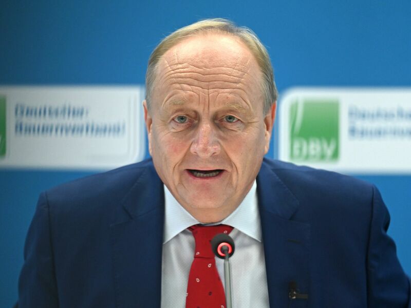 Bauernpräsident Joachim Rukwied sagte in Berlin: «Der Motor stottert weiter.» - Foto: Elisa Schu/dpa