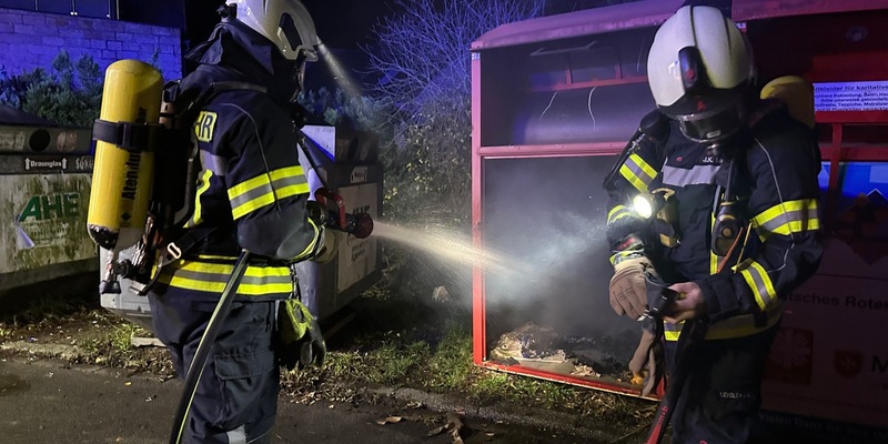 FW-EN: Brand im Altkleidercontainer - Foto: presseportal.de