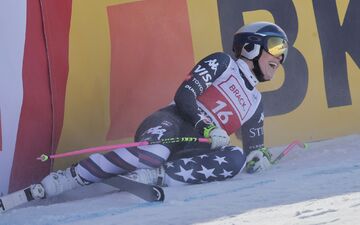 Kaum zu bremsen: Lindsey Vonn fuhr beim Speed-Auftakt in St. Moritz famos. - Foto: Luciano Bisi/AP/dpa