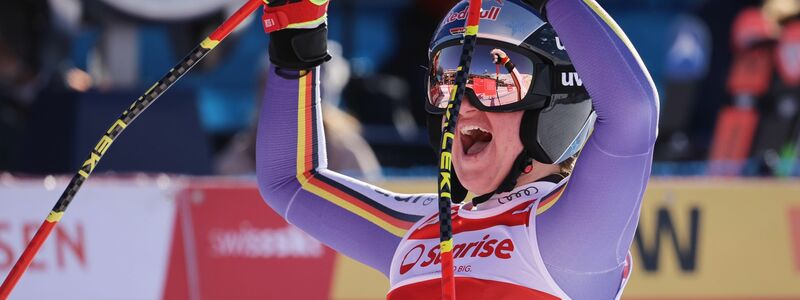 Dritter Weltcup-Sieg der Karriere: Emma Aicher sorgte in St. Moritz für Furore. - Foto: Luciano Bisi/AP/dpa