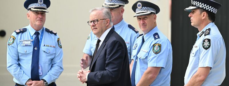 Premier Albanese kündigt Beratungen über eine Verschärfung der Waffengesetze an. - Foto: Dean Lewins/AAP/AP/dpa