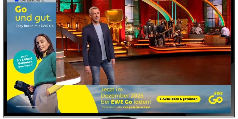 Seven.One Media bringt EWE Go auf den Big Screen und ins Ohr: Kombinierte TV- und Podcast-Kampagne für mehr Ladepower im Winter - Foto: presseportal.de