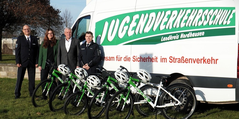 LPI-NDH: Fünf neue Fahrräder für die Jugendverkehrsschule Nordhausen - Foto: presseportal.de