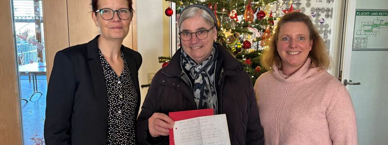 Die Spende nahm am Mittwoch Schwester Nicola Maria entgegen. - Foto: -/Sozialdienst katholischer Frauen/dpa