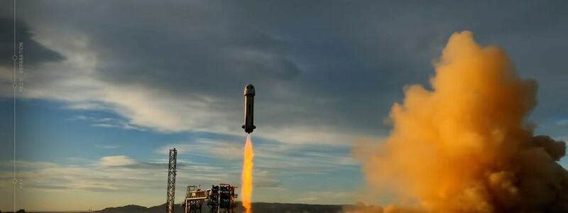 Rund elf Minuten waren die beiden Deutschen im All. - Foto: Blue Origin/AP/dpa