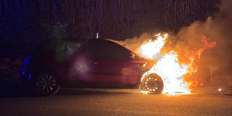 FFW Bergen: PKW Brand - Foto: presseportal.de
