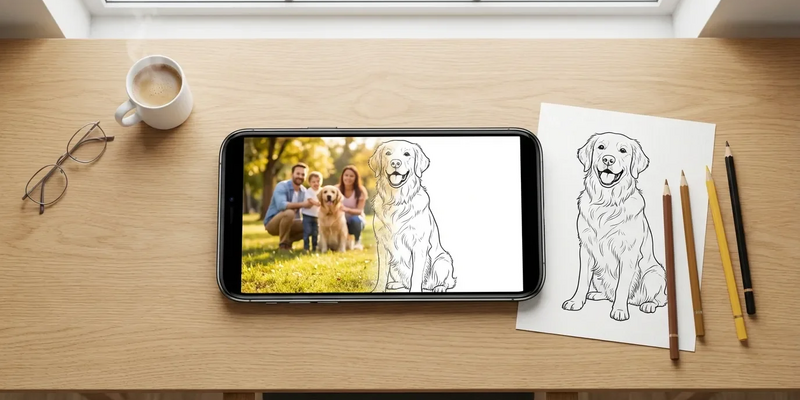 Splat: KI-App verwandelt Familienfotos in Malvorlagen - Foto: über boerse-global.de
