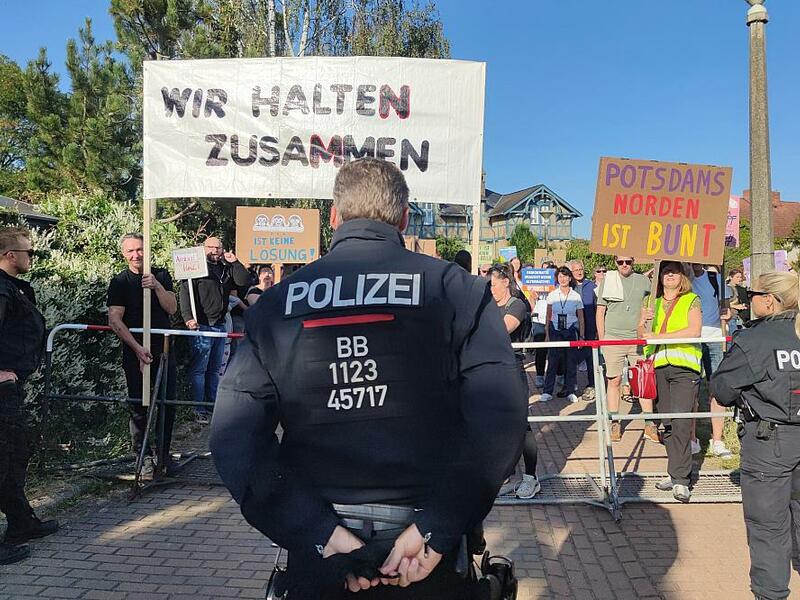 Demo gegen AfD-Wahlparty in Brandenburg (Archiv) - Foto: über dts Nachrichtenagentur