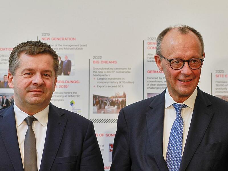 Sven Schulze und Friedrich Merz (Archiv) - Foto: über dts Nachrichtenagentur