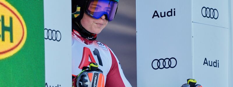 Dritter Saisonsieg: Lokalmatadorin Julia Scheib jubelte auch in Semmering. - Foto: Giovanni Auletta/AP/dpa