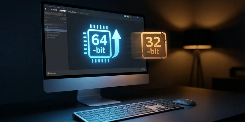 Steam: Ab 2026 kein 32-Bit-Windows mehr - Foto: über boerse-global.de