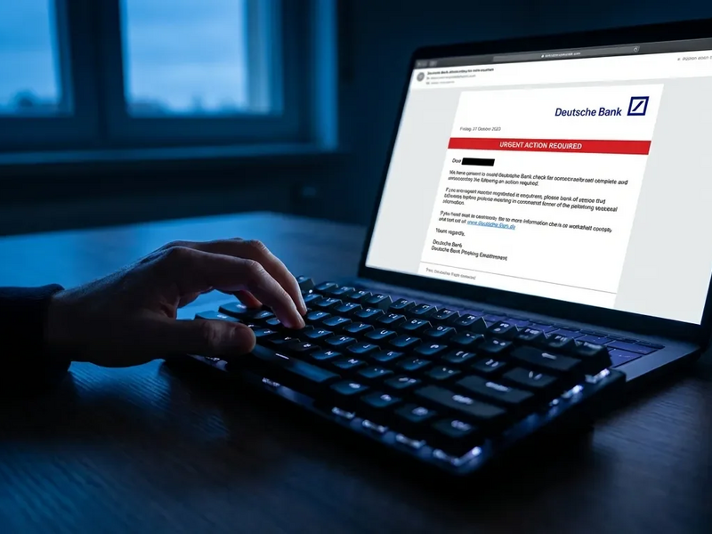 Deutsche Bank warnt vor anhaltender Phishing-Welle - Foto: über boerse-global.de