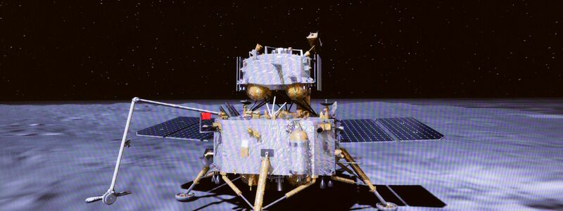 2026 soll mit der Mission «Chang'e 7» zunächst wieder eine Sonde auf dem Mond landen - wie hier bei «Chang'e 6».  (Archivbild) - Foto: Jin Liwang/XinHua/dpa