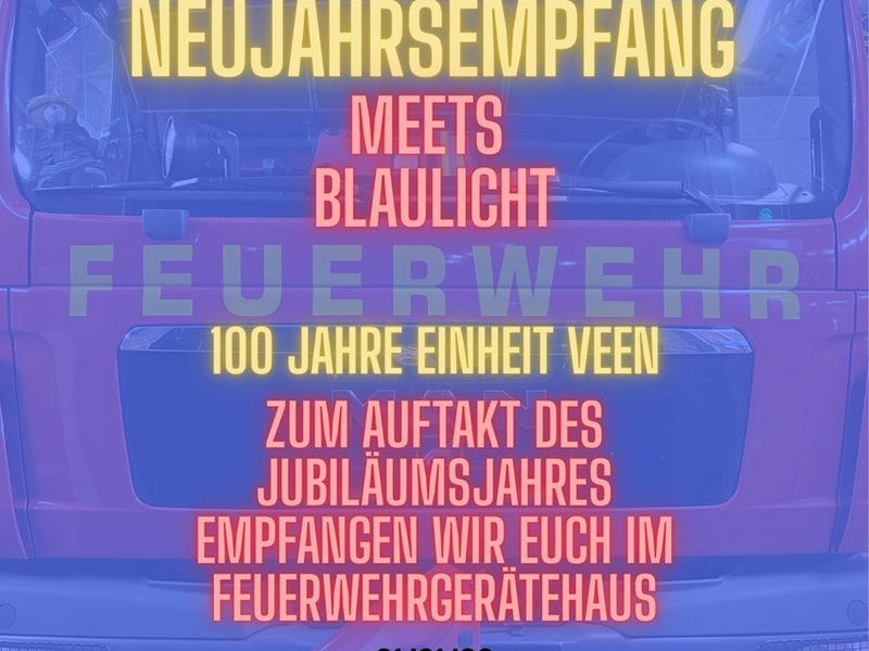 FW Alpen: 100 Jahre Einheit Veen: Einladung zum Neujahrsempfang am 01. Januar - Foto: presseportal.de