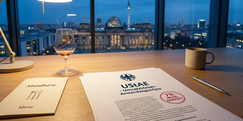 Steueränderungsgesetz 2025: Dauerhaft 7 Prozent Mehrwertsteuer für Gastronomie - Foto: über boerse-global.de