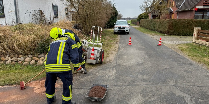 FW Flotwedel: Ölspur sorgt für Einsatz am Neujahrstag - Foto: presseportal.de