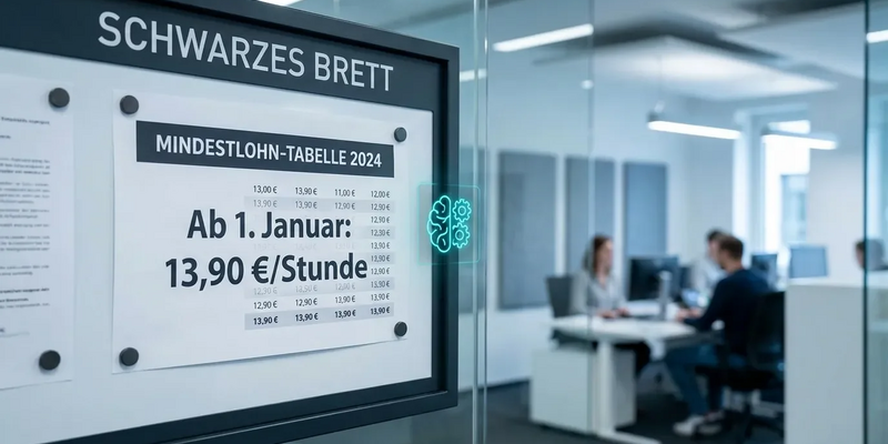 Aushangpflicht 2026: Mindestlohn und KI-Gesetz treten in Kraft - Foto: über boerse-global.de