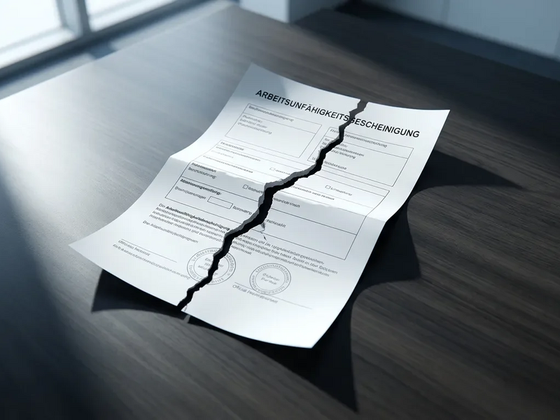 Arbeitsrecht 2026: Krankschreibung verliert Schutzwirkung bei Kündigung - Foto: über boerse-global.de