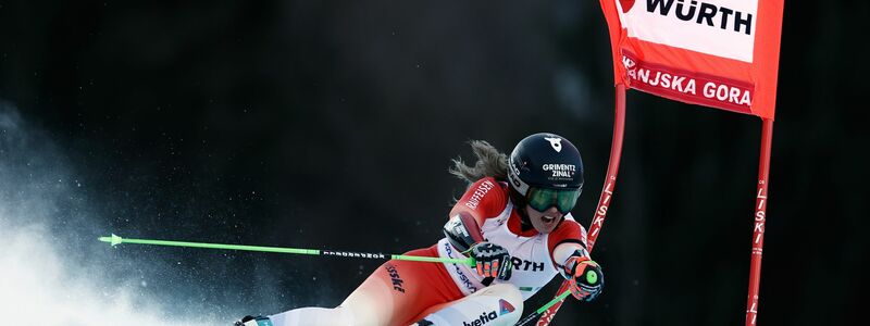 Camille Rast gewinnt in Kranjska Gora. - Foto: Gabriele Facciotti/AP/dpa