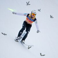 Domen Prevc war in der Qualifikation nicht so stark wie zuletzt. - Foto: Georg Hochmuth/APA/dpa