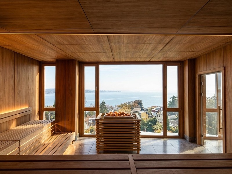 Buchinger Wilhelmi mit Panoramasauna Bellevue: / Therapeutische Regeneration mit Blick auf den Bodensee / mit Experten für Thermotherapie Dr. Siegfried Bäumler und Sauna-Weltmeister Maik Brandenburg - Foto: presseportal.de