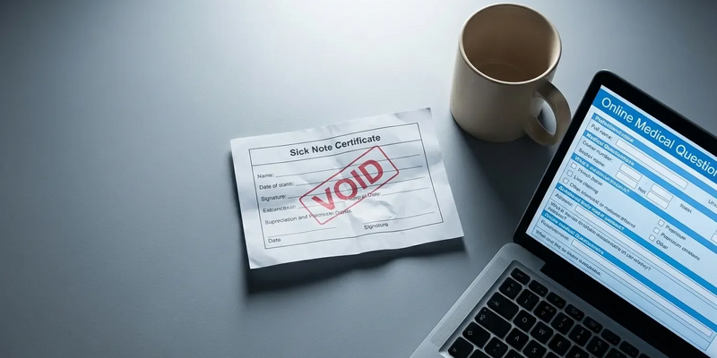 Click-AU: Digitaler Krankenschein kann Job kosten - Foto: über boerse-global.de