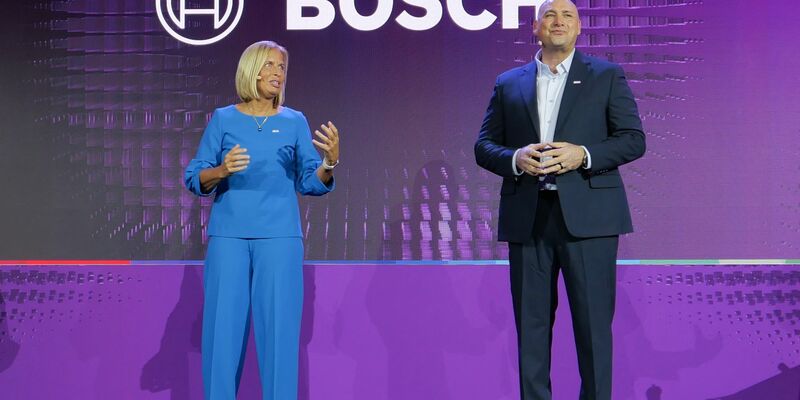 Auf der CES kündigte Bosch eine Kooperation mit dem Start-up Kodiak ?AI, mit der man standardisierte Hard- und Software für ?fahrerlose Lastwagen entwickeln will. - Foto: Christoph Dernbach/dpa