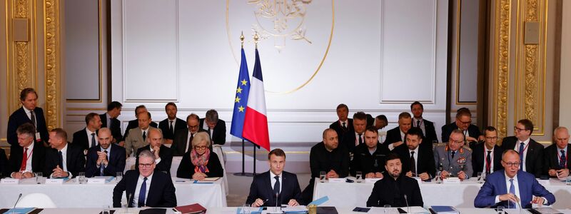Die Koalition der Willigen möchte eine Gewährleistung einer dauerhaften Sicherheit für die Ukraine verbindlich vereinbaren. - Foto: Yoan Valat/Pool EPA/AP/dpa