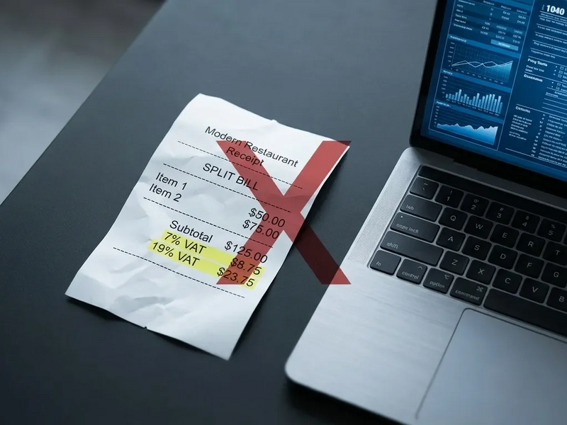 Steuerchaos bei Geschäftsessen: 7% MwSt. und E-Rechnung überfordern Restaurants - Foto: über boerse-global.de