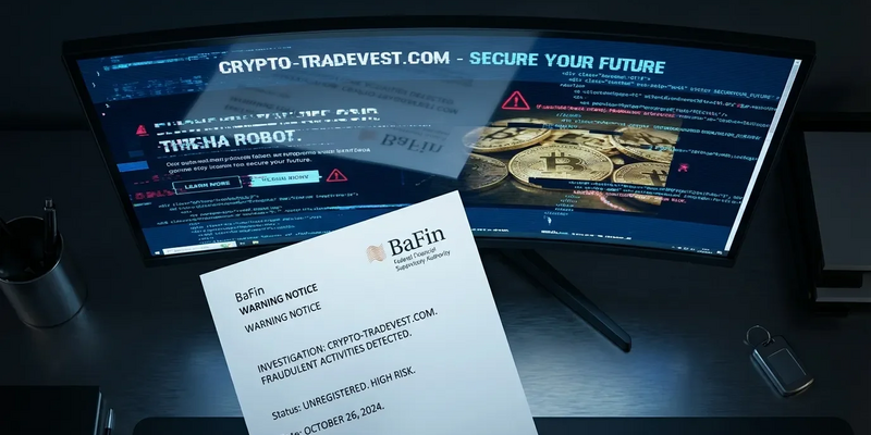 BaFin warnt vor neuer Betrugsplattform „TradeVest Crypto“ - Foto: über boerse-global.de