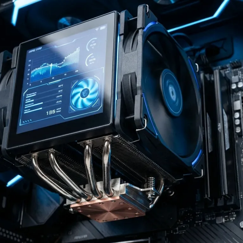 MSI CoreFrozr AP17: Luftkühler mit riesigem 6-Zoll-Display - Foto: über boerse-global.de