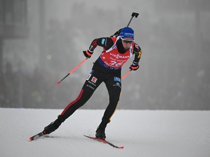 Elvira Öberg gewann den Sprint in Oberhof. - Foto: Hendrik Schmidt/dpa
