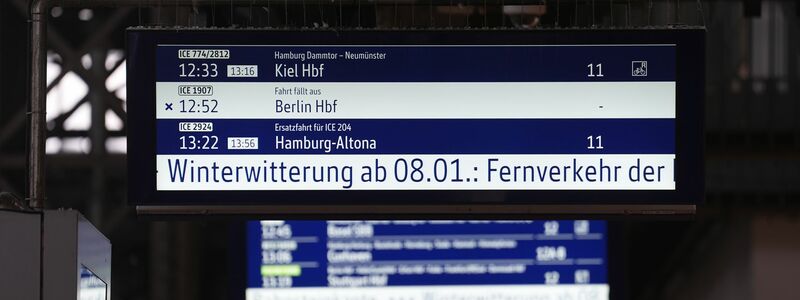 Der Fernverkehr der Deutschen Bahn in Norddeutschland ist betroffen.  - Foto: Marcus Brandt/dpa